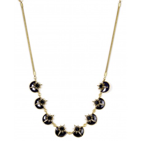 Colar Claudia Arbex Star Harley Curto Pedra Estrela Ouro Vintage