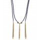 Colar Claudia Arbex Star Harley Franjas Longo Ouro Vintage