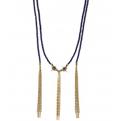 Colar Claudia Arbex Star Harley Franjas Longo Ouro Vintage