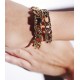 Pulseira Claudia Arbex Rock Lovers Cristais Ouro Vintage