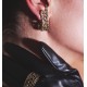 Brinco Claudia Arbex Rock Lovers Cristais Ouro Vintage