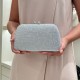 Bolsa Maria Chic Acessórios Clutch Cristais Prata