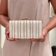 Bolsa Maria Chic Acessórios Clutch Tita Acrílica Off Whitte