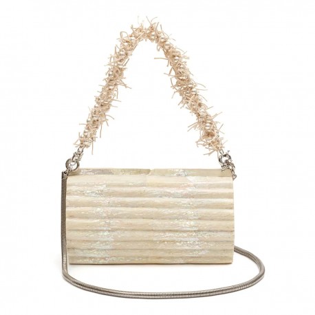 Bolsa Isla Clutch Baguete Madrepérola Madreclara