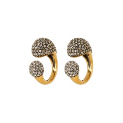 Anel Hector Albertazzi Paradoxo Kit Strass Ouro Vintage