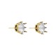 Brinco Hector Albertazzi Lumiere Front Back Ouro Vintage