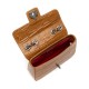 Bolsa Isla Anne Baguete Couro Caiman Mel