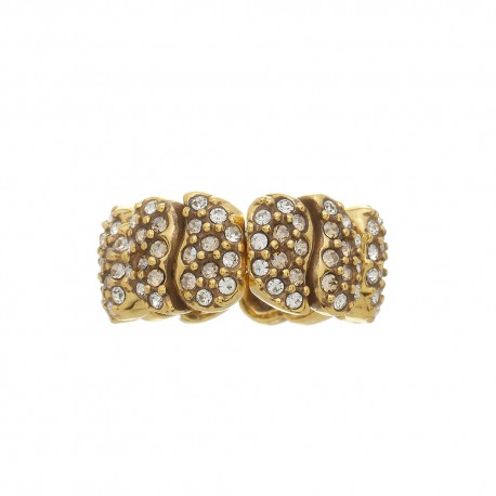 Anel Estela Geromini Sorella Strass Ouro