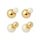 Brinco Nádia Gimenes Christal Kit Piercing Pérola Dourado