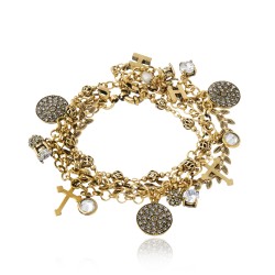 Pulseira Hector Albertazzi Kit Fé III Duo Ouro Vintage