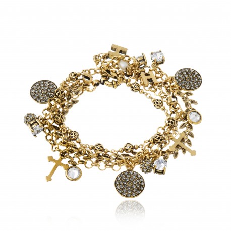 Pulseira Hector Albertazzi Kit Fé III Duo Ouro Vintage