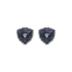 Brinco Estela Geromini Linha Básica Silver Night Prata