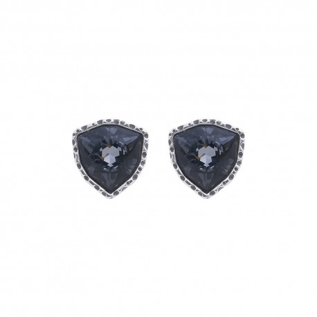 Brinco Estela Geromini Linha Básica Silver Night Prata