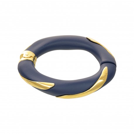 Pulseira Nádia Gimenes Mocha & Cherry Azul Dourado