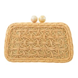 Bolsa Empório MP Wicker Clutch Rattan Natural