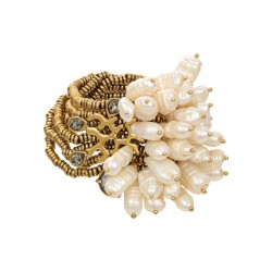 Pulseira Camila Klein Alicia Agnos Pérolas Ouro Velho
