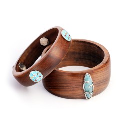 Pulseira Camila Klein Nosso Jardim Jade Kit Madeira Prata Velho