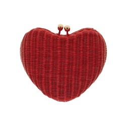 Bolsa Serpui Bag Precious Heart Vime Natural Red