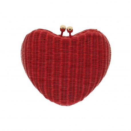 Bolsa Serpui Bag Precious Heart Vime Natural Red