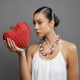 Bolsa Serpui Bag Precious Heart Vime Natural Red