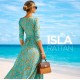 Bolsa Isla Selene Top Handle Rattan Couro Caramelo
