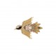 Broche Camila Klein Exclusive Pássaros Onix Ouro Velho