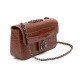 Bolsa Isla Anne Baguete Couro New Croco Castanho