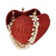 Bolsa Serpui Bag Precious Heart Vime Natural Red