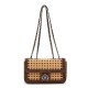 Bolsa Isla Anne Baguete Palha Camurça Café