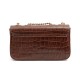 Bolsa Isla Anne Baguete Couro Maxi Croco Pinhão