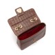 Bolsa Isla Anne Baguete Couro Maxi Croco Pinhão