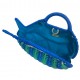 Bolsa Serpui David Fish Blue and Green
