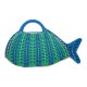 Bolsa Serpui David Fish Blue and Green