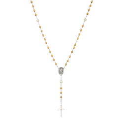 Colar Hector Albertazzi Fé III Terço São Bento Ouro e Prata Boho