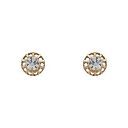 Brinco Monica Di Creddo Lustre Cristais Ouro Vintage