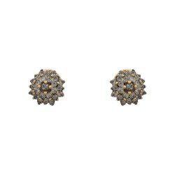 Brinco Monica Di Creddo Leonora Cristais Ouro Vintage