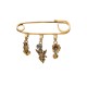 Broche Monica Di Creddo Angelina Ouro Vintage