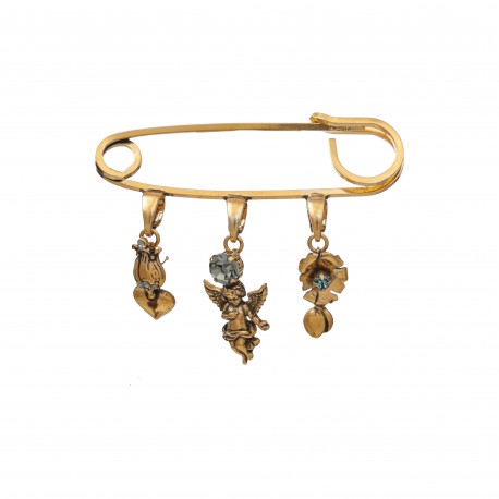 Broche Monica Di Creddo Angelina Ouro Vintage