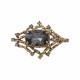 Broche Monica Di Creddo Luiza Cristais Ouro Vintage