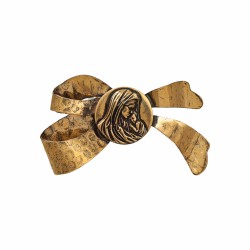 Broche Monica Di Creddo Purezza Laço Ouro Vintage