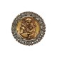 Broche Monica Di Creddo Medalha Santo Antonio Ouro Vintage