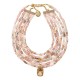 Colar Camila Klein Memories Duplo Opala Rosa Ouro Velho