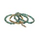 Pulseira Camila Klein Memories Kit Ágata Verde Ouro Velho