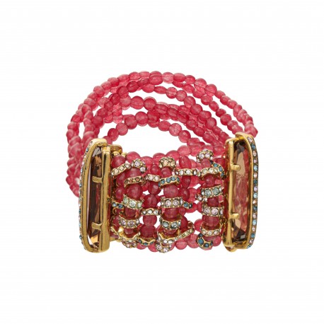 Pulseira Camila Klein Memories Jade Rubilita Ouro Velho
