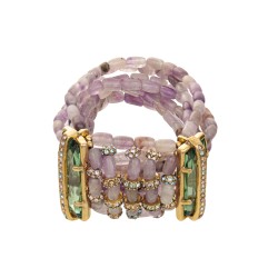 Pulseira Camila Klein Memories Ametista Ouro Velho