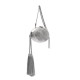 Bolsa Isla Clutch Oval Metal Prata
