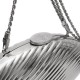 Bolsa Isla Clutch Oval Metal Prata