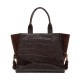 Bolsa Isla Zaira Tote Couro Caiman Camurça Café