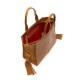 Bolsa Isla Zaira Tote Couro Caiman Camurça Mel