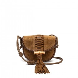 Bolsa Isla Box Zaira New Croco Camurça Mascavo